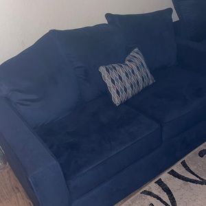 Blue couch it very nice I barely don’t use it